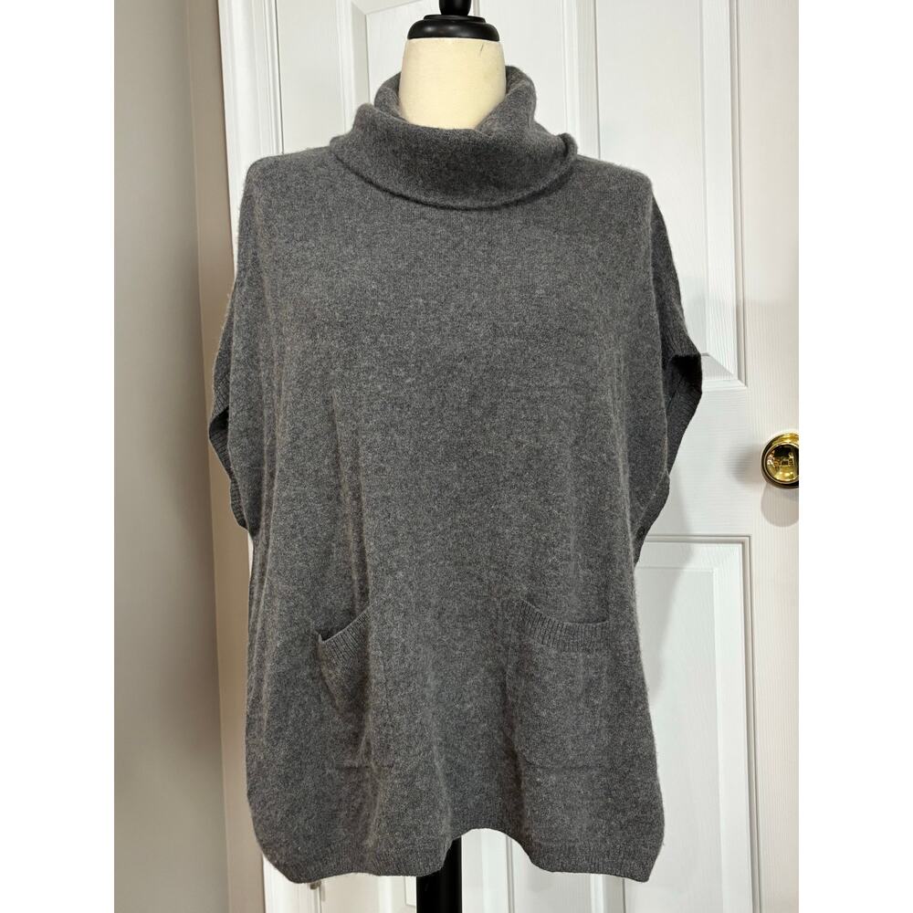 Talbots Cashmere Sz P Split Button Side Turtlenec… - image 1